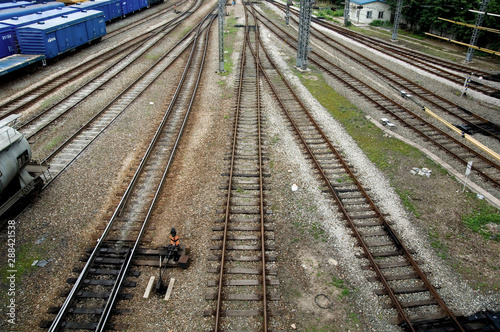 Canvas Print The railway in Korea.