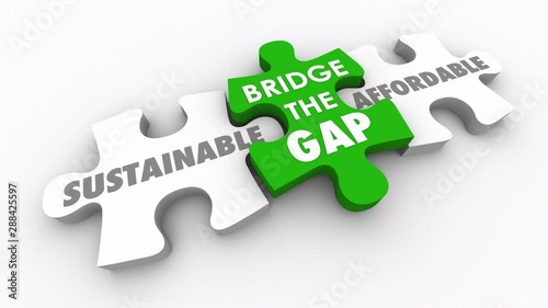 Sustainable and Affordable Bridge the Gap Puzzle 3d Animation