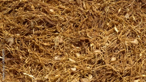 Dried tobacco leaves ready for further processing