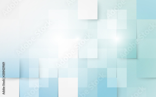 Blue and white abstract geo...