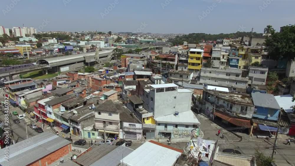 Crossing, streets, houses. Poor neighborhood. City of Sao Paulo, Jardim Avenue neighborhood. Capao Redondo Subway. Brazil. Crossing, streets, houses. Poor neighborhood. City of Sao Paulo, Jardim Avenue neighborhood. Capao Redondo Subway. Brazil.