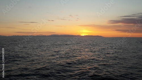 sunset over sea