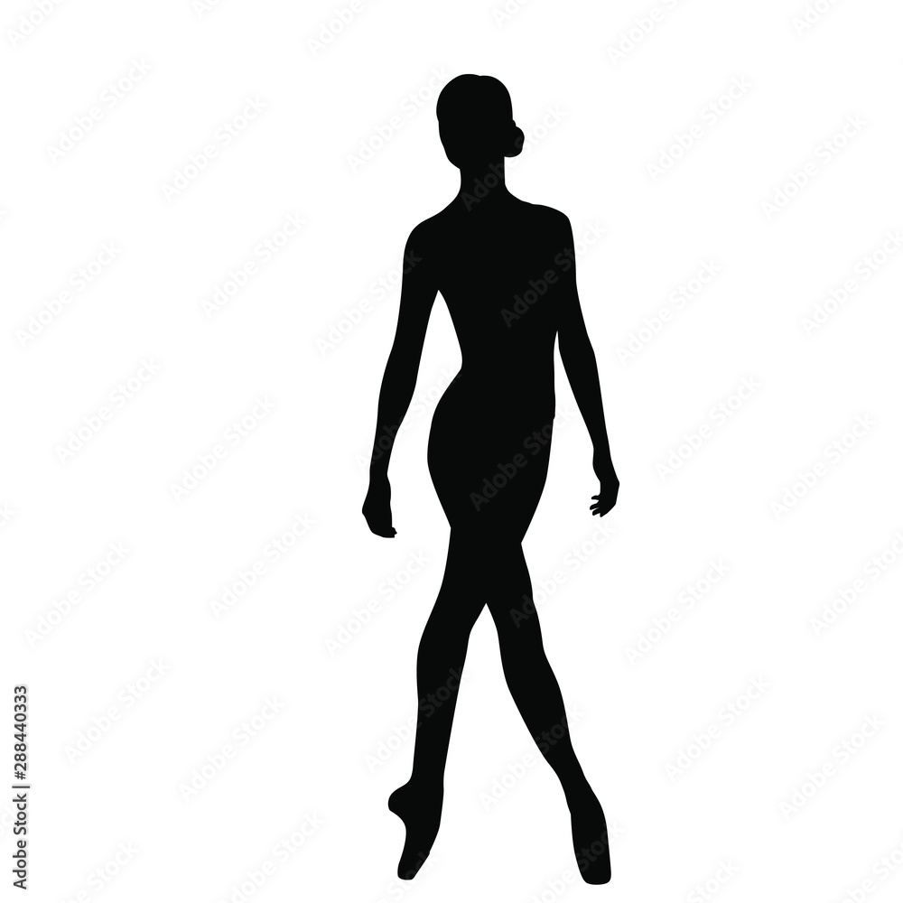ballet dancer poses silhouette