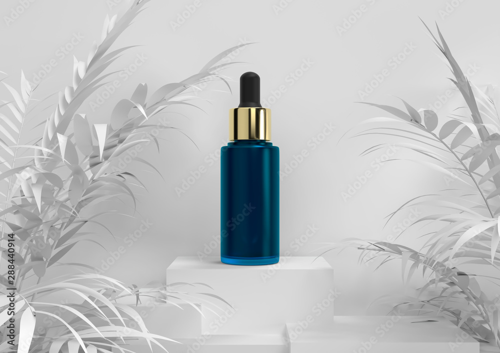Skin care moisturizing cosmetic premium products with natural background, 3d render. Skin care moisturizing cosmetic premium products with natural background, 3d render.