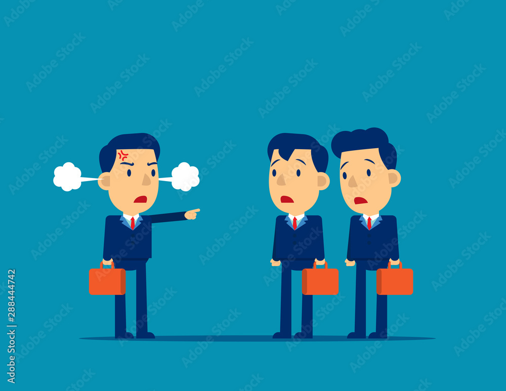 Angry people. Rage and pointing, Concept emotion vector illustration, Frustrated, Crazy Angry people. Rage and pointing, Concept emotion vector illustration, Frustrated, Crazy