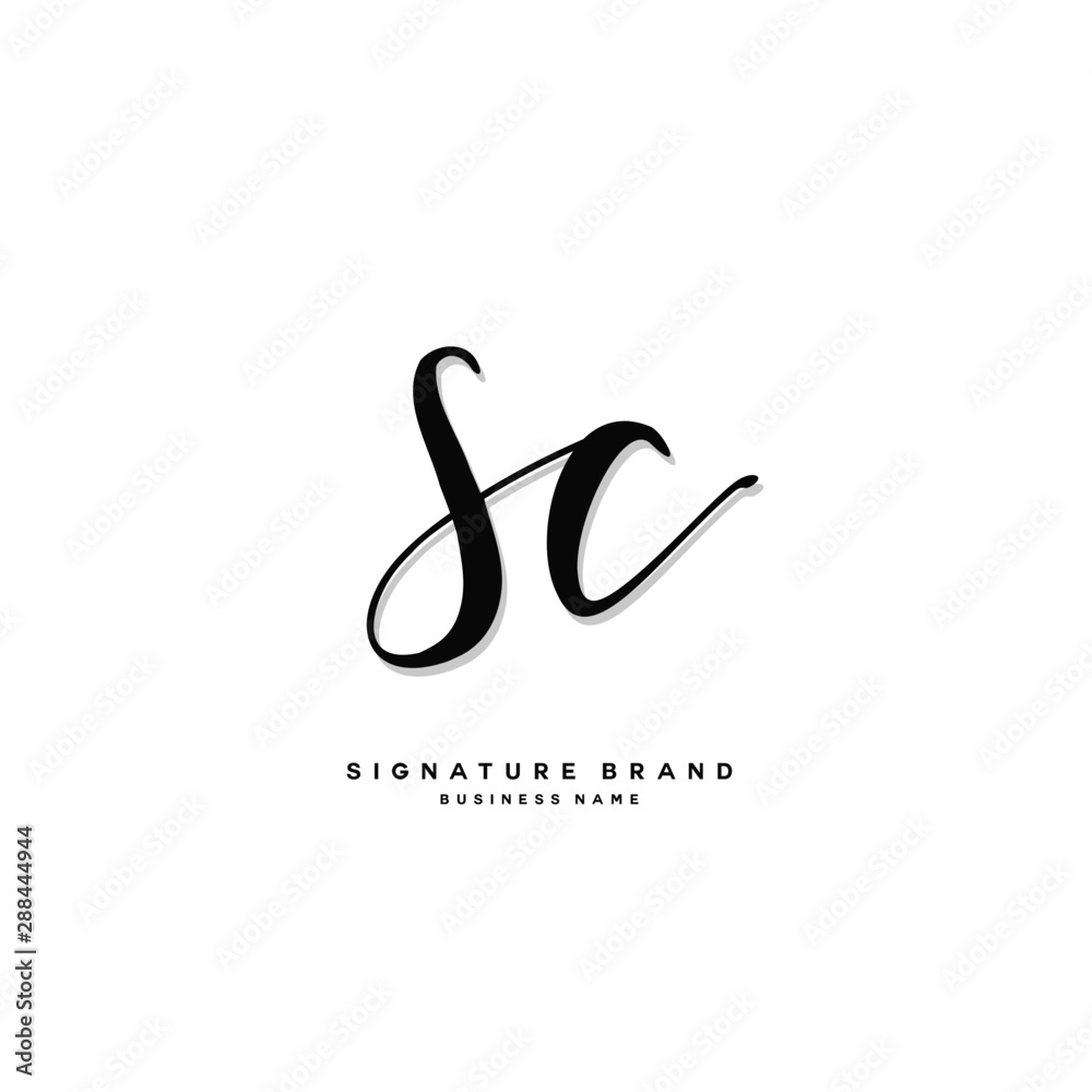 S C SC Initial letter handwriting and signature logo concept design. S C SC Initial letter handwriting and signature logo concept design.
