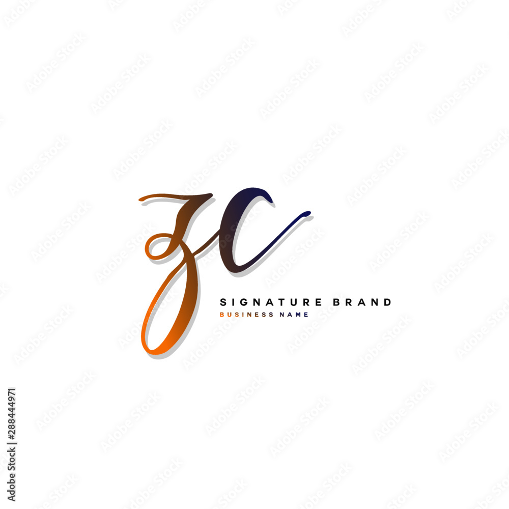 Z C ZC Initial letter handwriting and signature logo concept design. Z C ZC Initial letter handwriting and signature logo concept design.