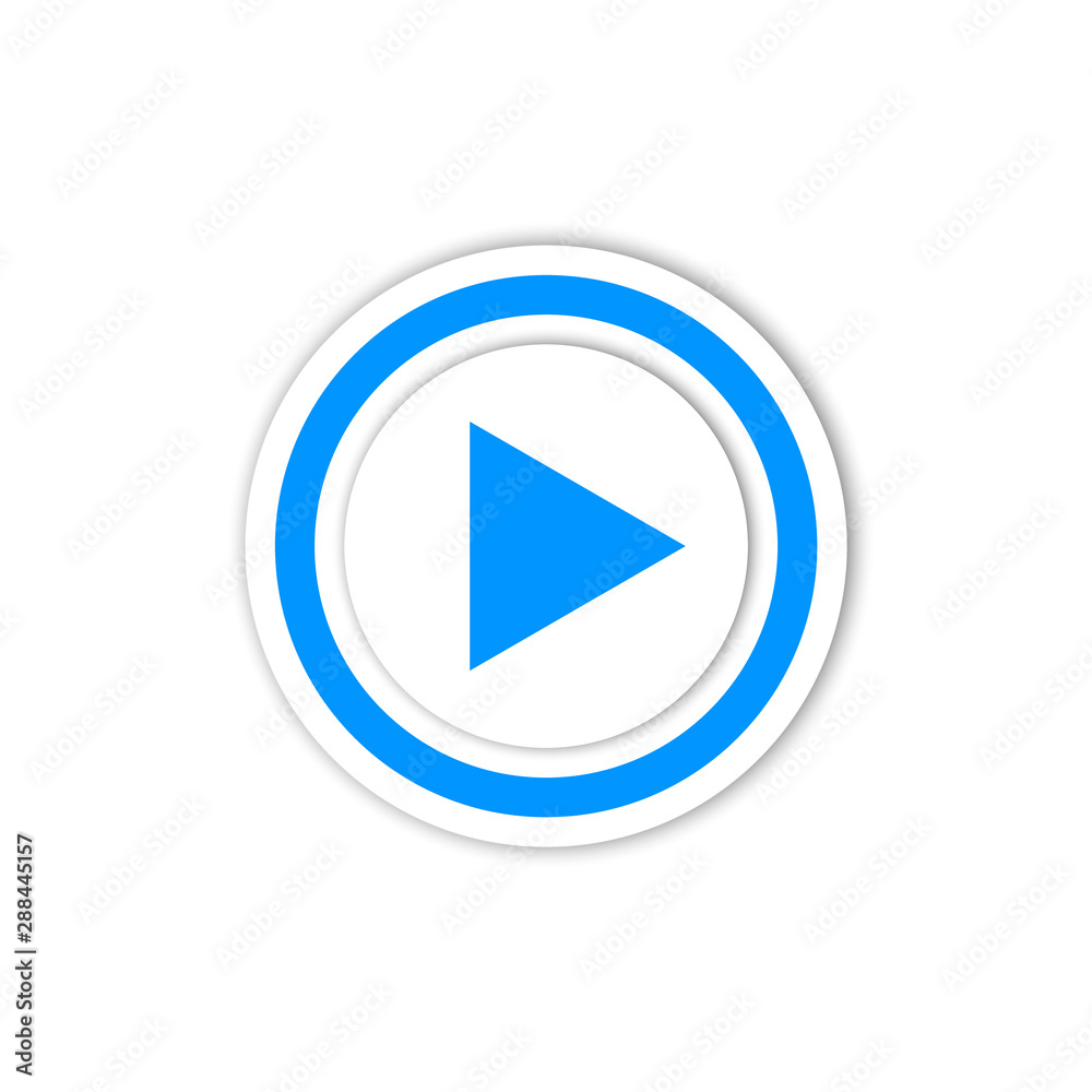 Round white button to play audio and video files on a white background. Round white button to play audio and video files on a white background.