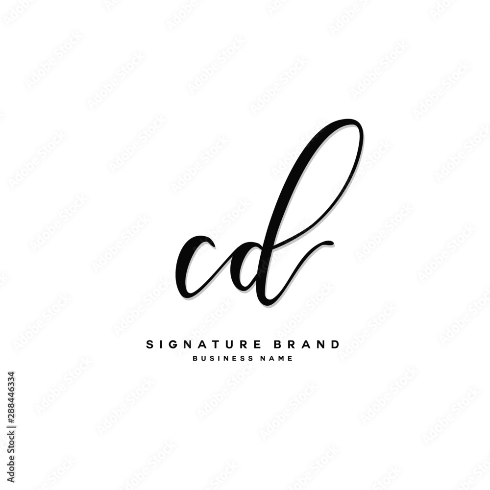 C D CD Initial letter handwriting and signature logo concept design. C D CD Initial letter handwriting and signature logo concept design.