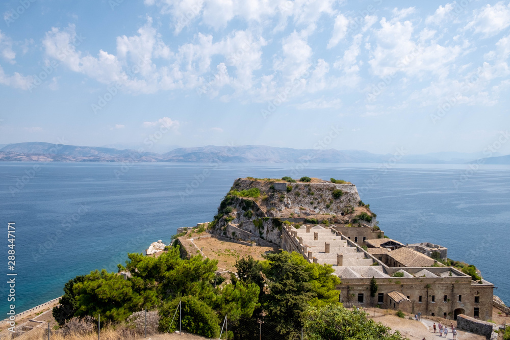 ancient greek ruins fortress panoramic