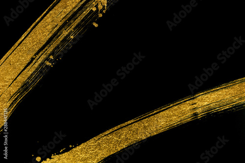 Brush painted gold line