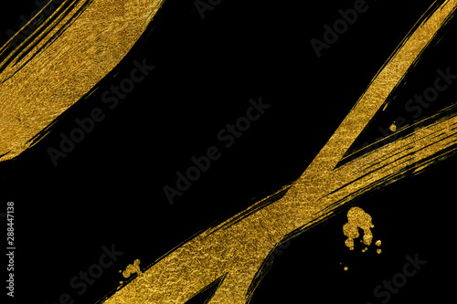 Brush painted gold line