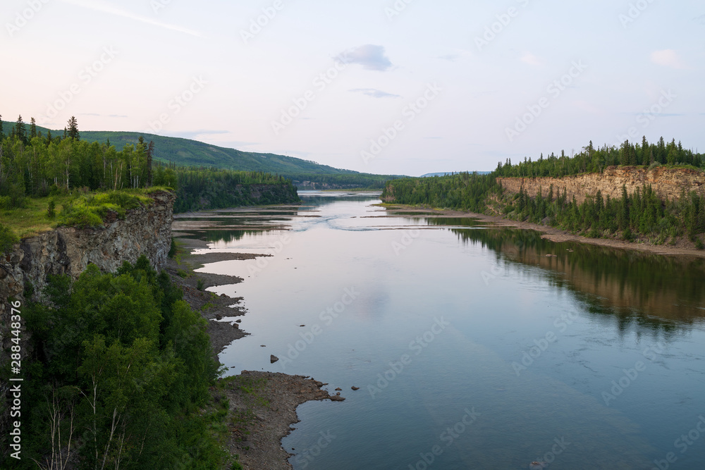 The Peace River near Hudson's Hope, British Columbia, Canada