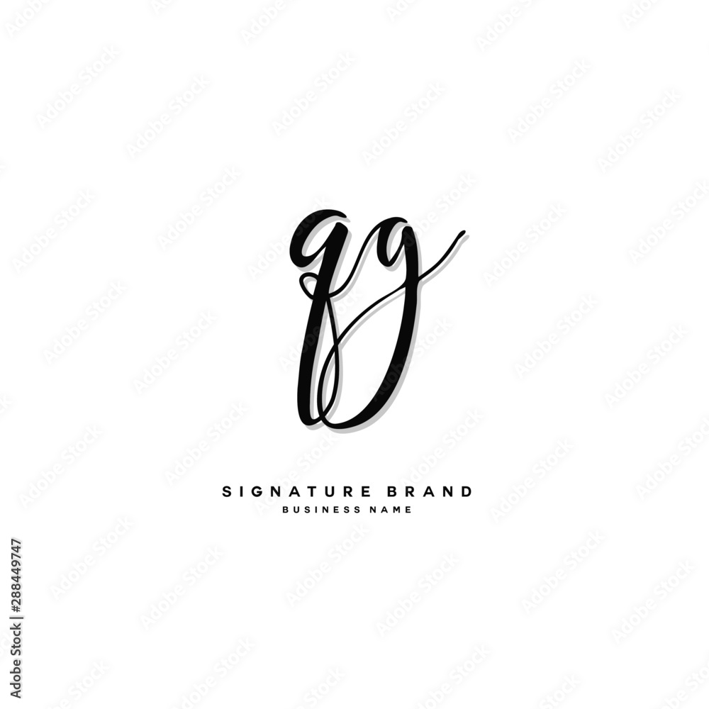 Q G QG Initial letter handwriting and signature logo concept design. Q G QG Initial letter handwriting and signature logo concept design.