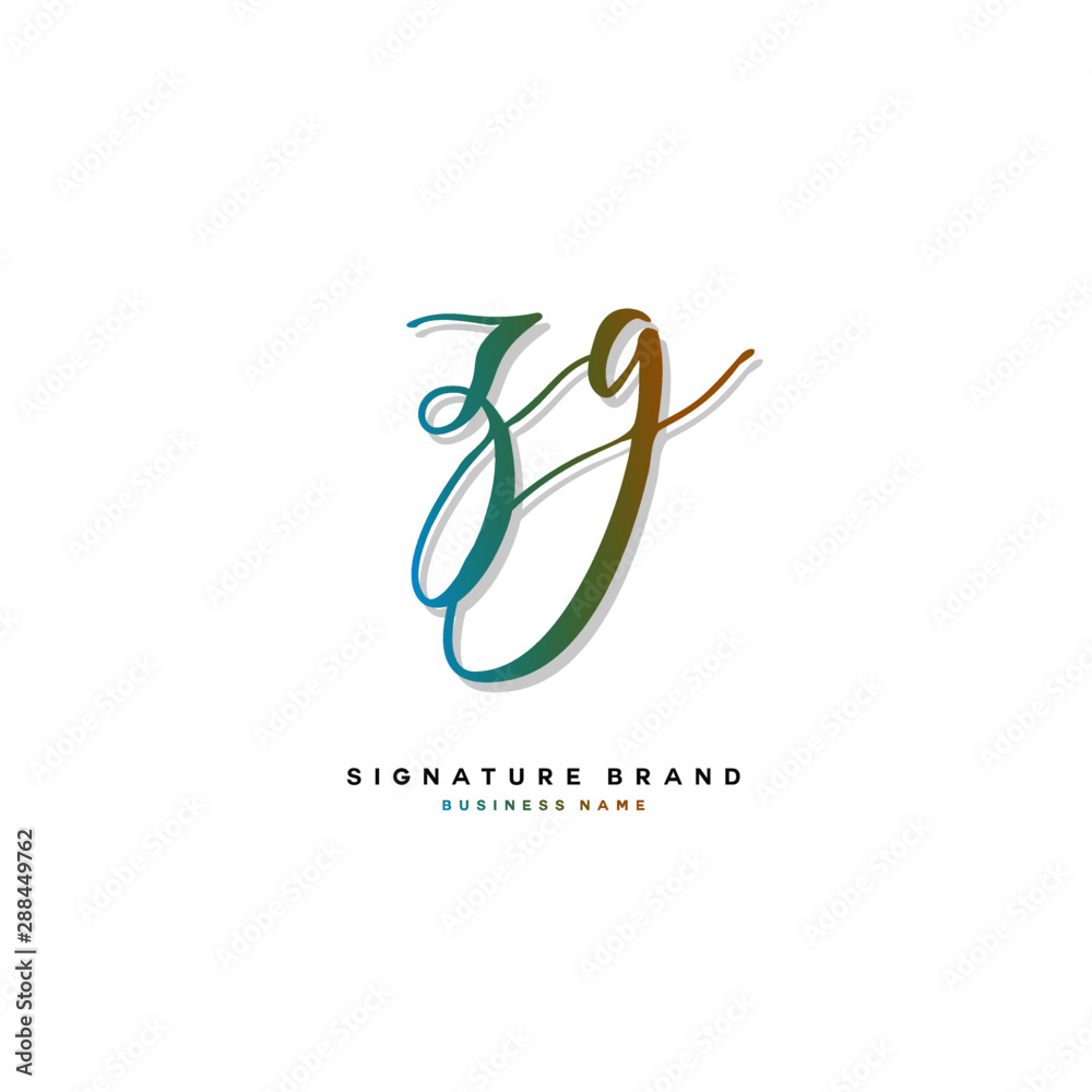 Z G ZG Initial letter handwriting and signature logo concept design. Z G ZG Initial letter handwriting and signature logo concept design.