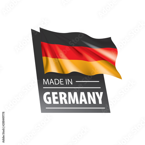 Germany flag, vector illustration on a white background