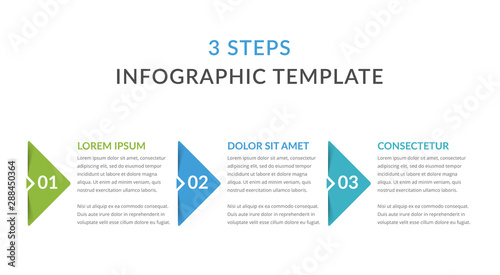 Infographic Template with 3 Steps © Aleksandr Bryliaev