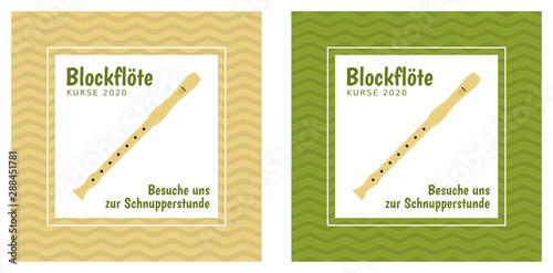 Flyer für Blockflöten Kurse