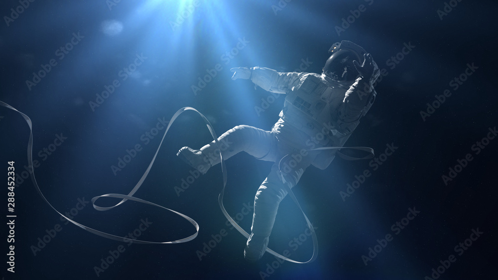 astronaut performing a space walk astronaut performing a space walk