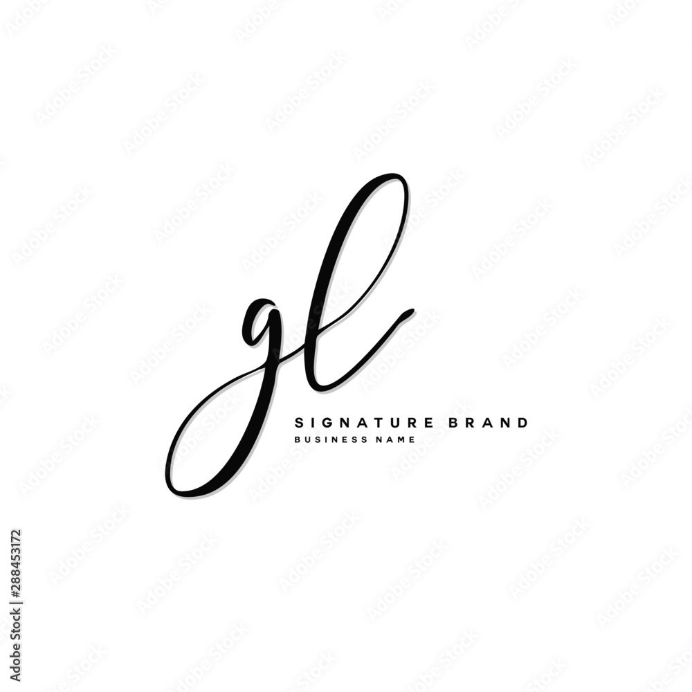 G L GL Initial letter handwriting and signature logo concept design. G L GL Initial letter handwriting and signature logo concept design.