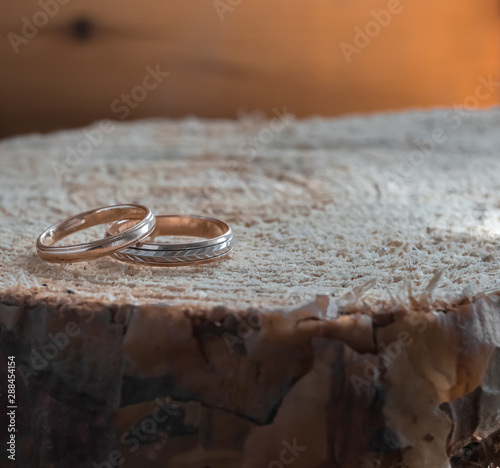 gold rings for wedding photo