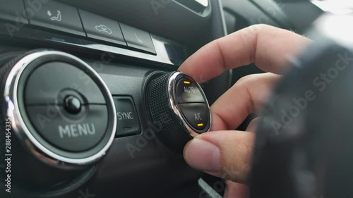 Car air conditioning adjusting temperature, climatronic photo