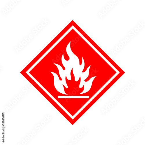 flammable icon vector design template