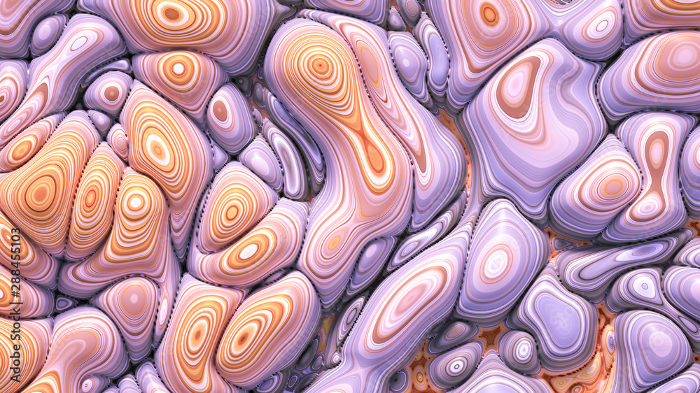Naklejka premium Colorful volumetric abstract background with texture. 3d illustration, 3d rendering.