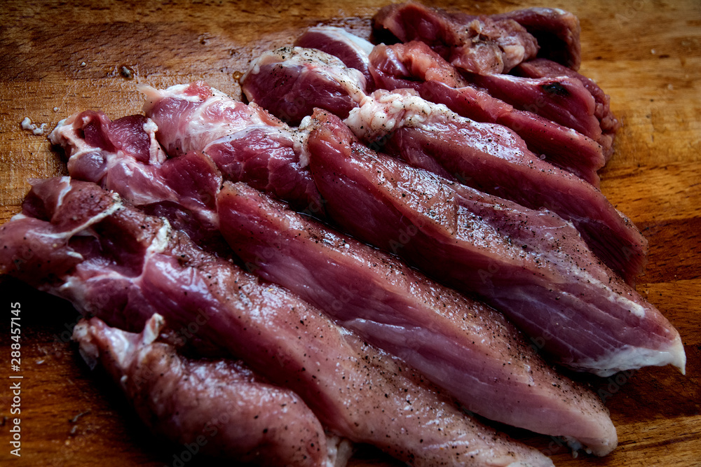 meat, food, raw, beef, pork, fresh, steak, red, white, isolated, meal, sausage, fat, dinner, cooking, chicken, barbecue, closeup, uncooked, grilled, cut, lamb, cook, ingredient, healthy