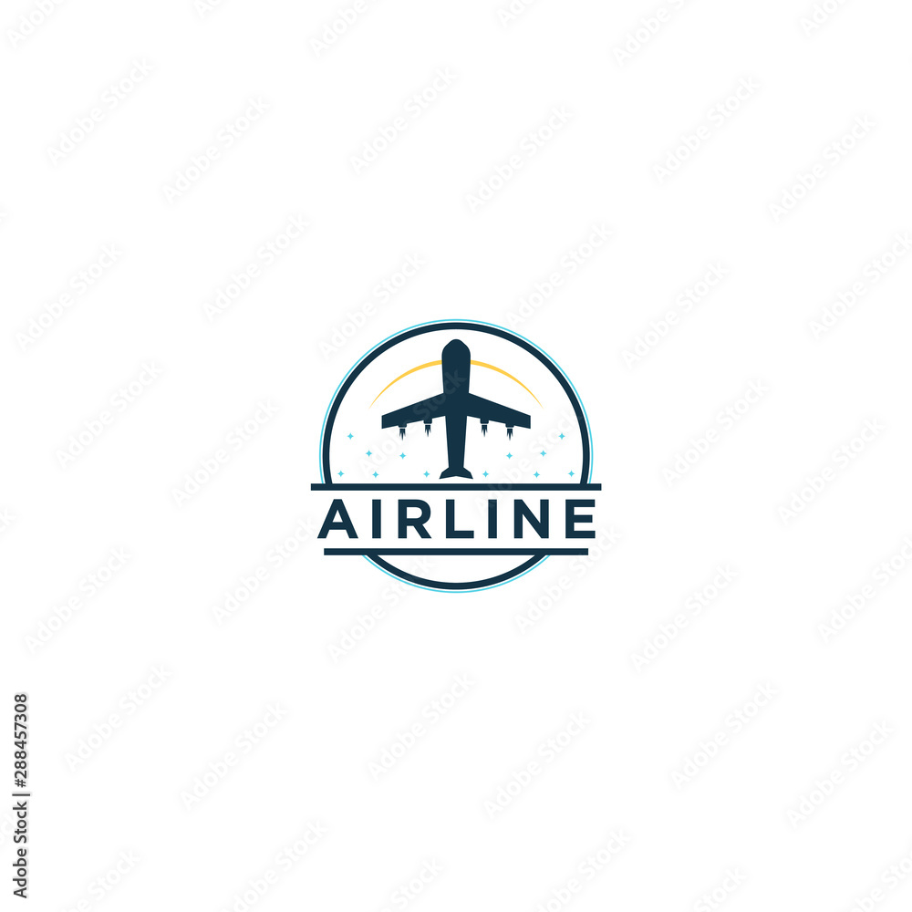 Airline logo design - plane aviation space