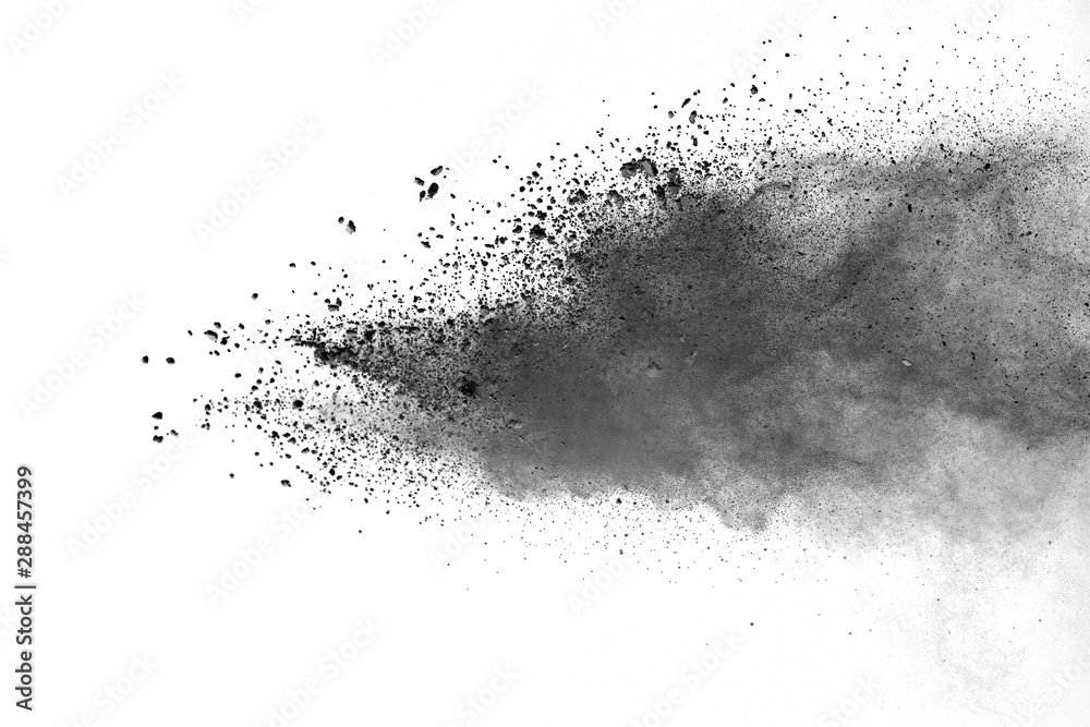 abstract powder splatted background. Black powder explosion on white background. Colored cloud. Colorful dust explode. Paint Holi. abstract powder splatted background. Black powder explosion on white background. Colored cloud. Colorful dust explode. Paint Holi.