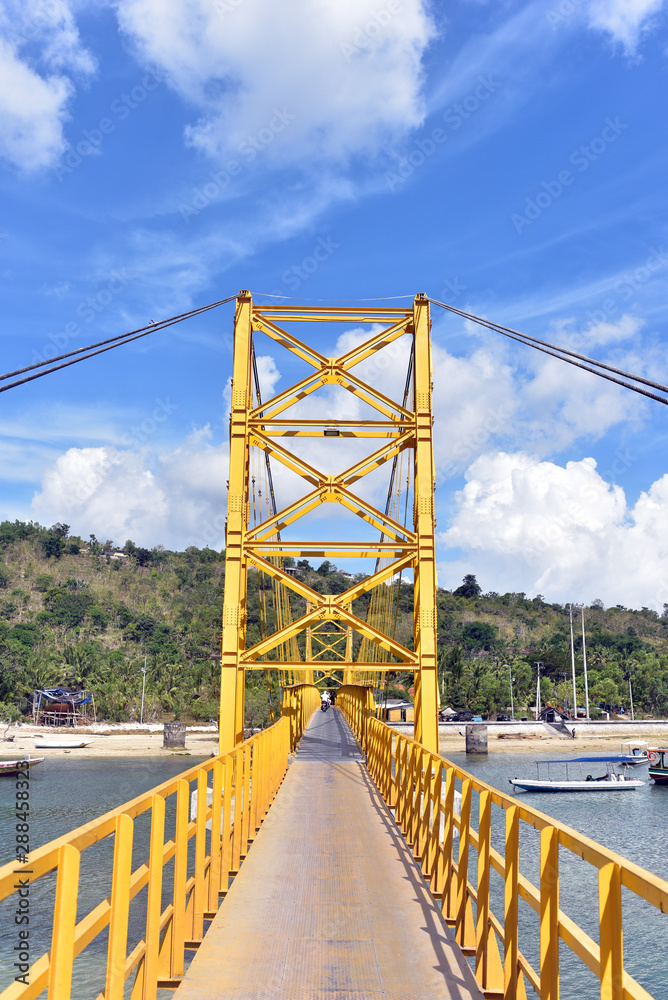 Yellow Bridge from Nusa Lembongan to Nusa Ceningan Islands, Bali, Indonesia  Photos | Adobe Stock