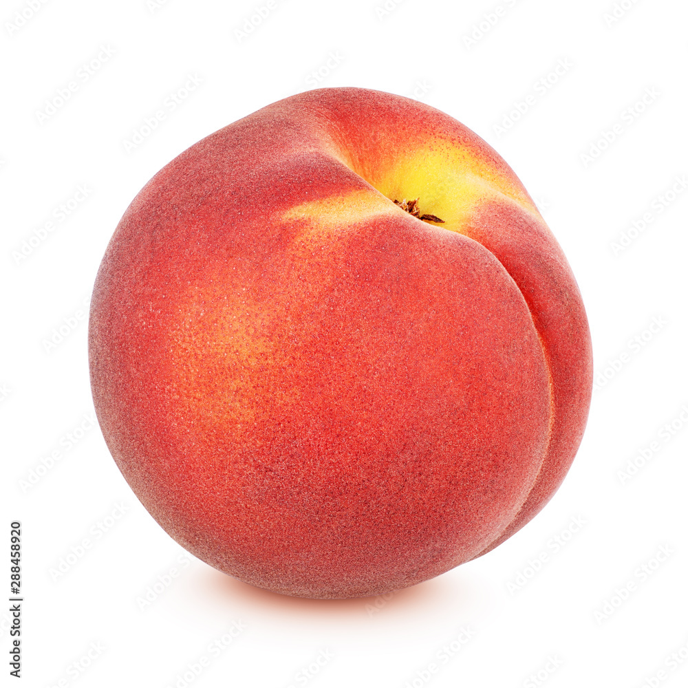Red peach isolated on white background Red peach isolated on white background