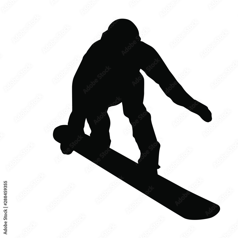 Silhouette of a snowboarder Silhouette of a snowboarder