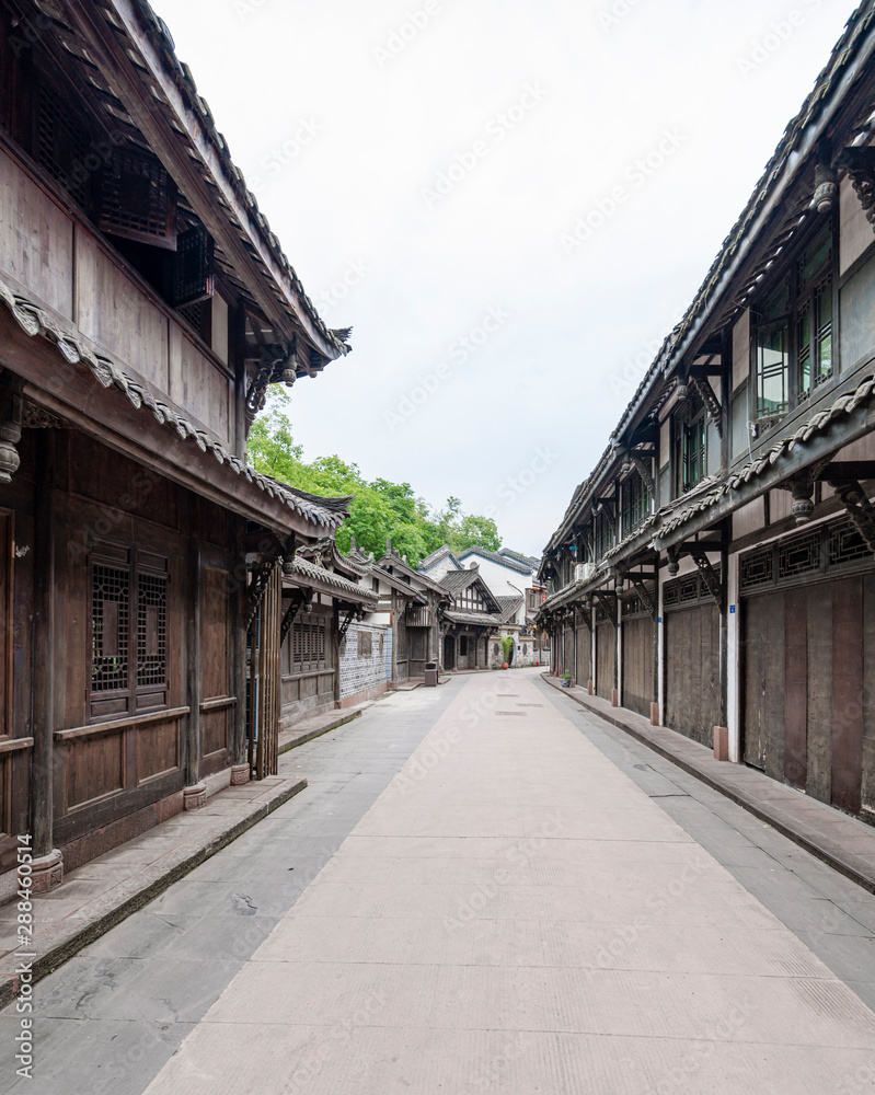 The scenery of Huanglongxi ancient town in Chengdu, Sichuan Province, China