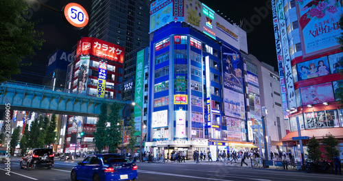 Papier peint Akihabara in Tokyo city at night