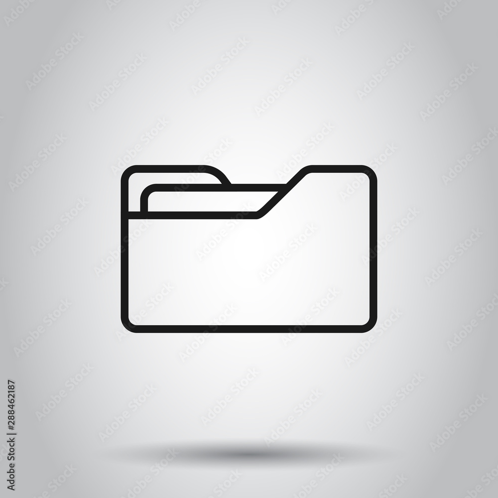 File folder icon in flat style. Documents archive vector illustration on isolated background. Storage business concept. File folder icon in flat style. Documents archive vector illustration on isolated background. Storage business concept.