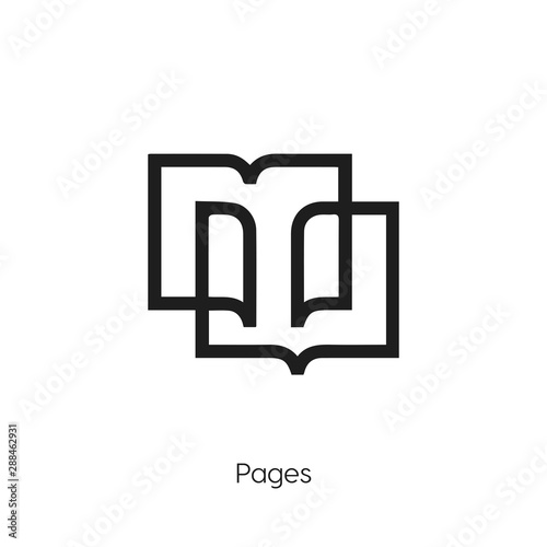 pages icon vector symbol