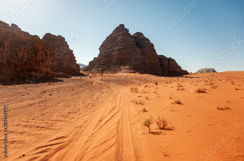 View of Wadi Rum in Jordan