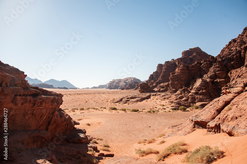 View of Wadi Rum in Jordan