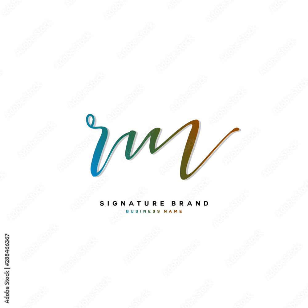 R M RM Initial letter handwriting and signature logo concept design. R M RM Initial letter handwriting and signature logo concept design.