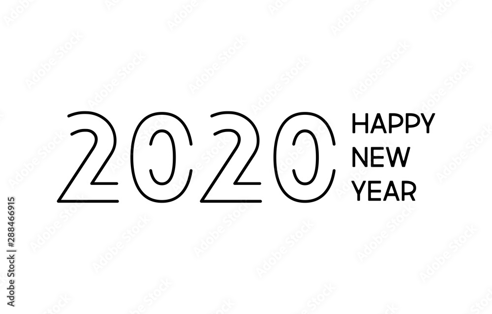 2020 New Year text design. Unique design for banner, poster, postcard, print and calendar. Vector illustration 2020 New Year text design. Unique design for banner, poster, postcard, print and calendar. Vector illustration