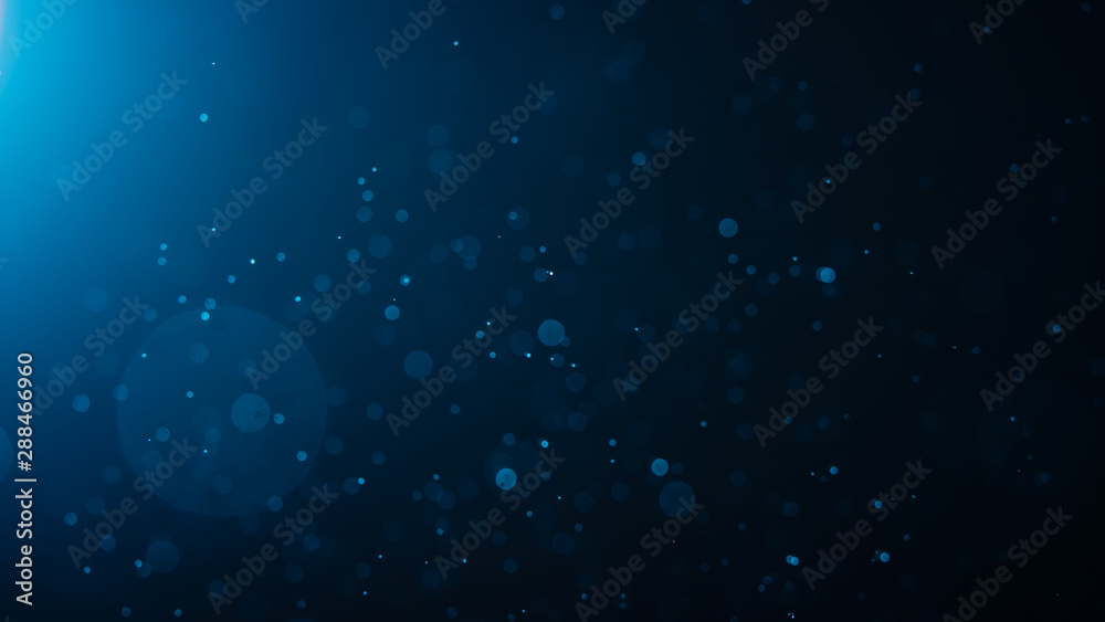 Abstract Blue bokeh defocus glitter blur background. - obrazy, fototapety, plakaty 