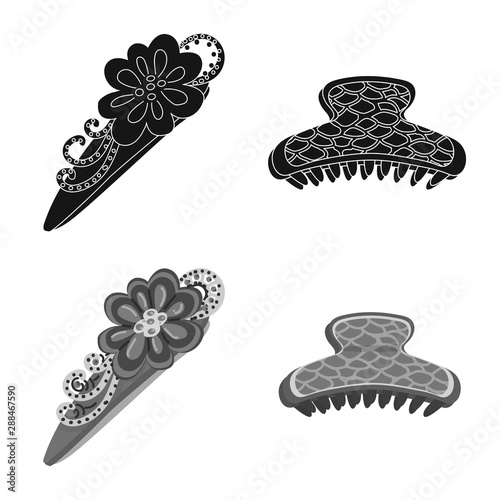 Isolated object of beauty and fashion sign. Set of beauty and female stock vector illustration.
