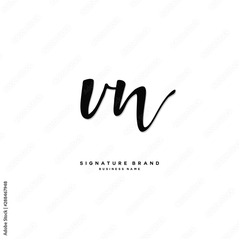 V N VN Initial letter handwriting and signature logo concept design. V N VN Initial letter handwriting and signature logo concept design.
