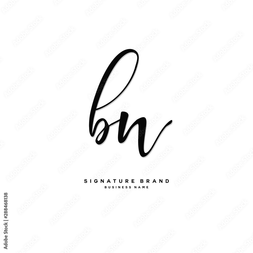 B N BN Initial letter handwriting and signature logo concept design. B N BN Initial letter handwriting and signature logo concept design.
