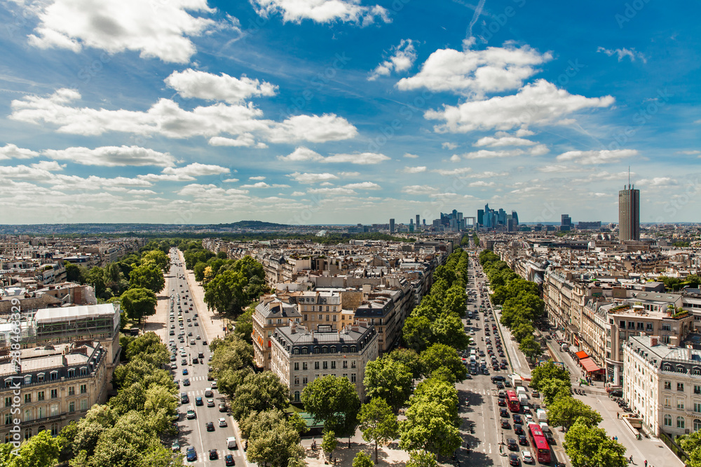 Aerial view at Paris, France