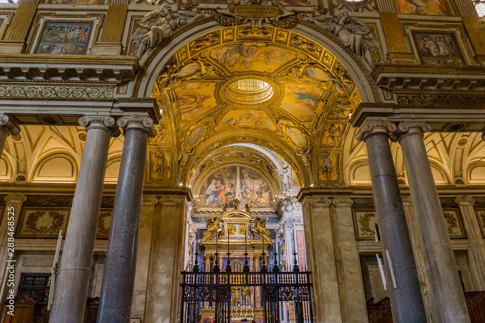Interior of Santa Maria Maggiore in Rome Italy