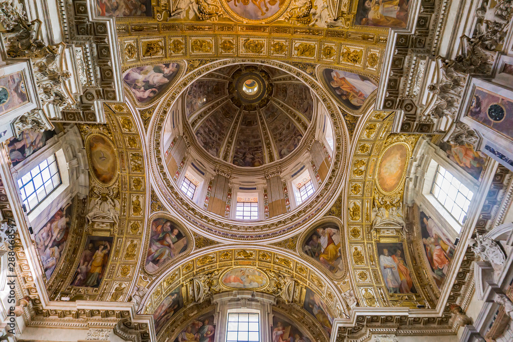 Pauline Chapel dome frescoes at Santa Maria Maggiore in Rome Italy