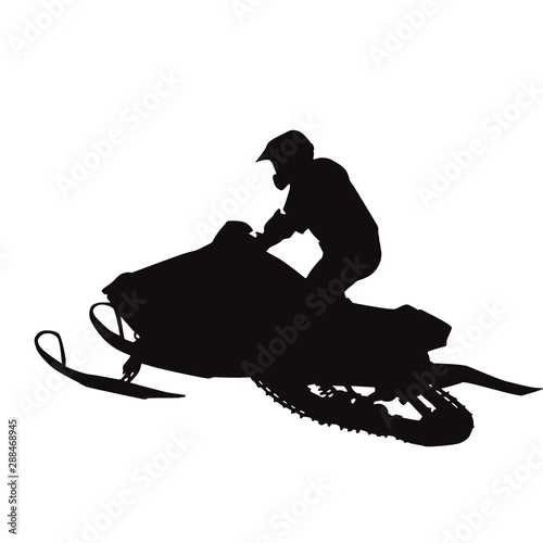 Snowmobile Silhouette photo